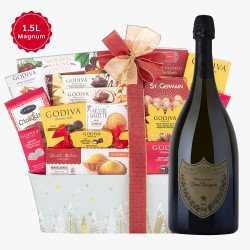 Dom Perignon Vintage Champagne 1.5L with Holiday Gift Basket