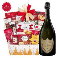 Dom Perignon Vintage Champagne 1.5L with Holiday Gift Basket Dom Perignon Vintage Champagne 1.5L with Holiday Gift Basket