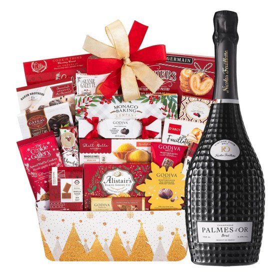 Holiday Gift Basket with Nicolas F Palmes Brut