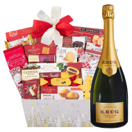 Krug Grande Cuvee and Godiva Holiday Gift Basket 