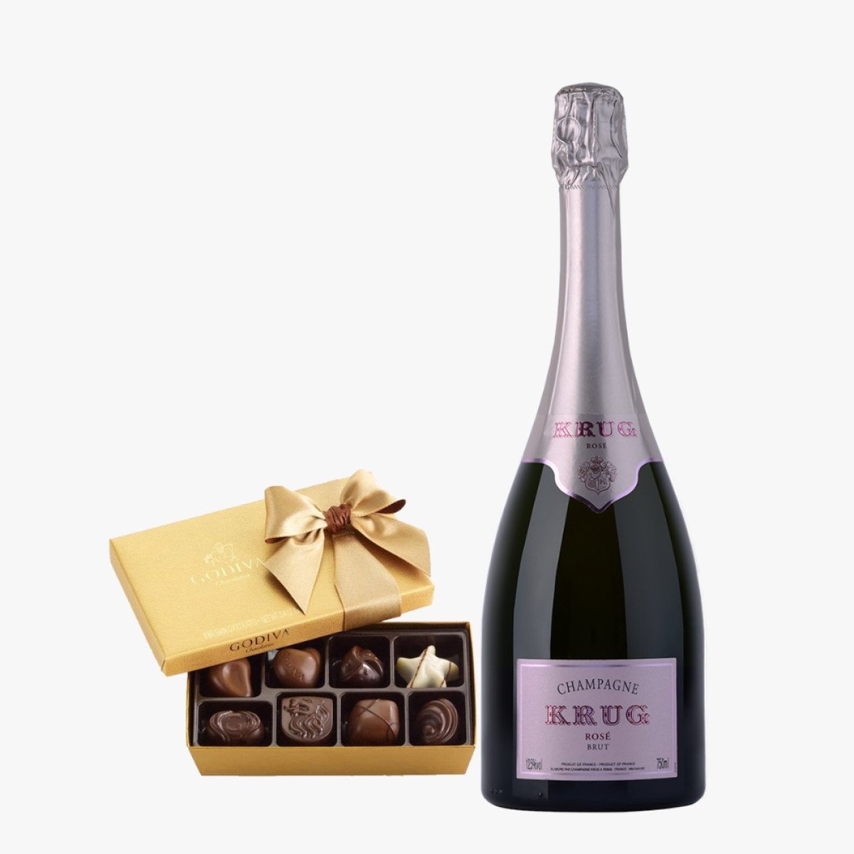 Krug Rose Champagne And Chocolate Gift Box