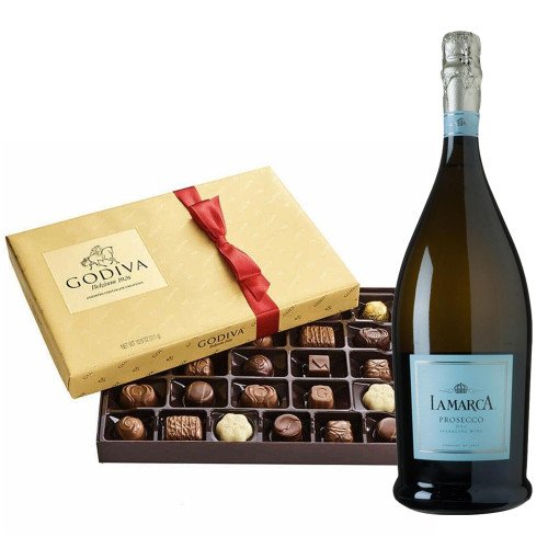 Godiva 26-PC Chocolates and La Marca Prosecco