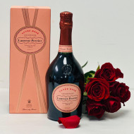 Laurent Perrier Cuvee Rose Champagne And Flowers Gift Set