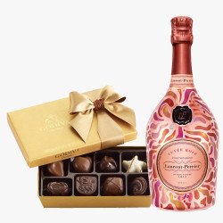 Laurent Perrier Cuvee Rose Champagne and Chocolate Gift Box
