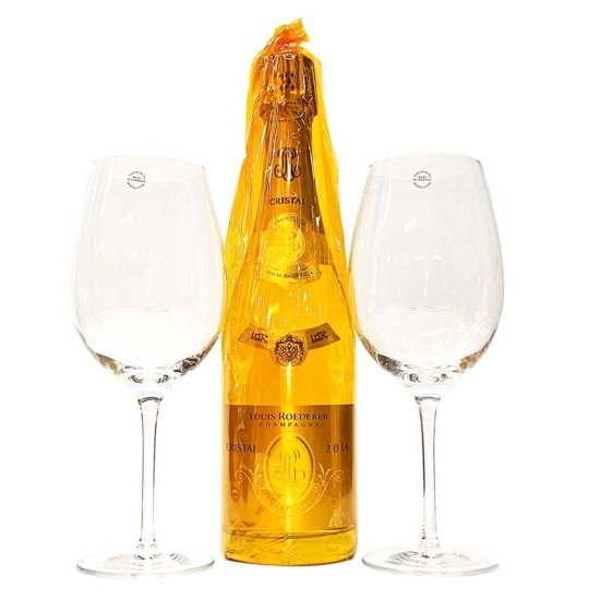 Louis Roederer Cristal Champagne and Tiffany Crystal Glasses Louis Roederer Cristal Champagne and Tiffany Crystal Glasses