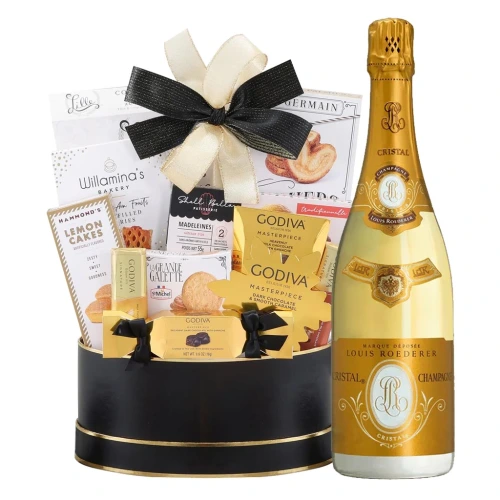 Louis Roederer Cristal Golden Gift Basket