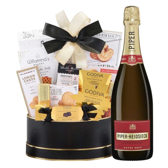 Piper Heidsieck Brut Champagne And Golden Gift Basket Piper Heidsieck Brut Champagne And Golden Gift Basket