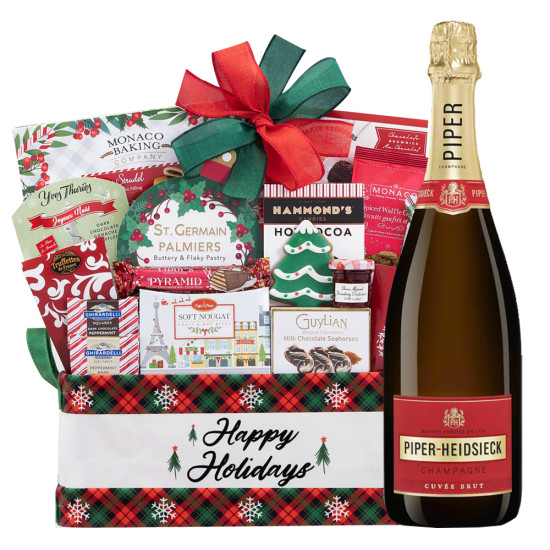Piper-Heidsieck Cuvée Brut Champagne With Holiday Gift Basket Piper-Heidsieck Cuvée Brut Champagne With Holiday Gift Basket