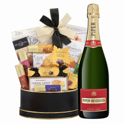 Piper Heidsieck Brut Champagne And Golden Gift Basket