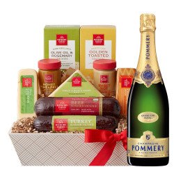 Pommery Grand Cru Royal Champagne And Cheese Gift Basket