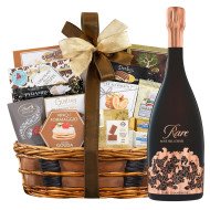 Rare Rose Millesime Champagne And Bon Appetit Gift Basket