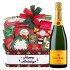 Season's Greetings Gift Basket with Veuve Clicquot