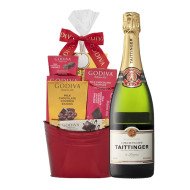 Taittinger Champagne And Godiva Gift Basket