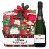 Taittinger Brut La-Francaise Champagne With Holiday Gift Basket 