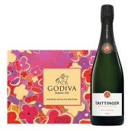Taittinger Brut Champagne With 26PC Godiva