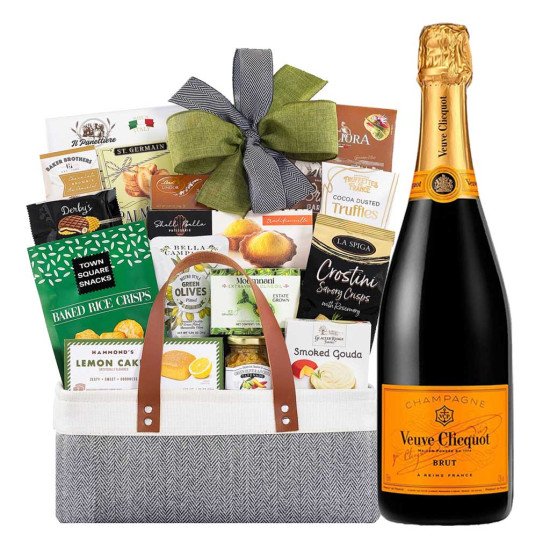 The Connoisseur Gift Basket with Veuve Clicquot