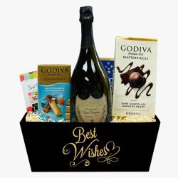 Wedding Gift Basket with Dom Perignon Champagne