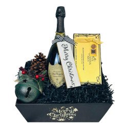 Christmas Special Dom Perignon And Chocolate Gift Basket