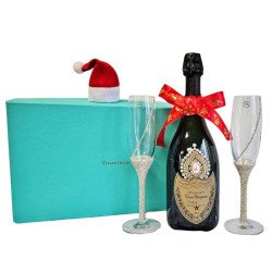 Dom Perignon Champagne & Tiffany Christmas Gift Set