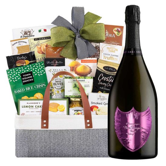 Dom Perignon Lady Gaga Rose Gourmet Delight Gift Basket