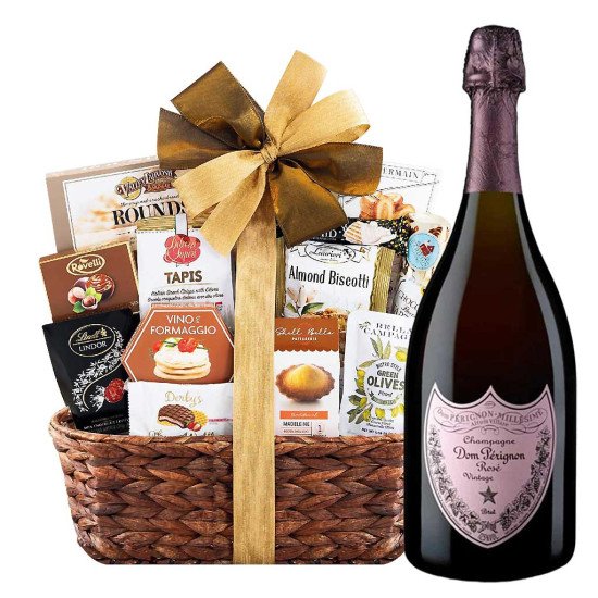 Dom Perignon Rose with Bon Appetit Gift Basket