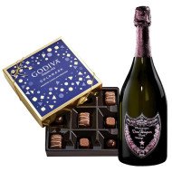 Dom Perignon Rose Champagne & Godiva Chocolates Gift Set