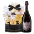 Dom Perignon Rose Brut Champagne with Golden Gift Basket