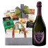 Dom Perignon Rose Vintage Brut and Gourmet Delight Gift Basket
