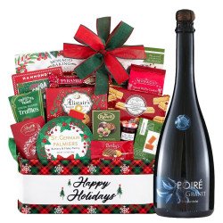 Eric Bordelet Poire Granit And Happy Holiday Gourmet Gift Basket