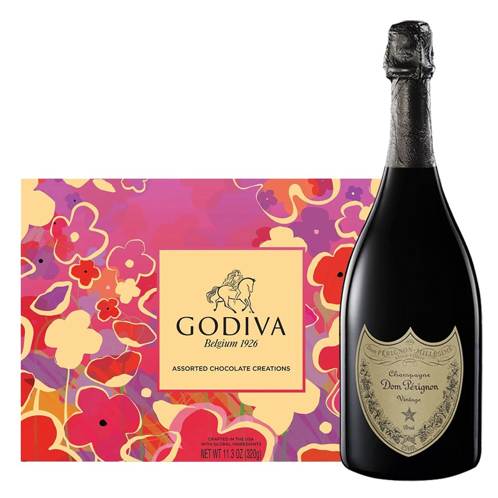 Dom Perignon Champagne and Godiva 26pc Gift Set
