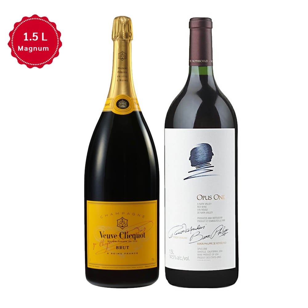 Veuve Clicquot Champagne And Opus One Wine Magnum Gift Set