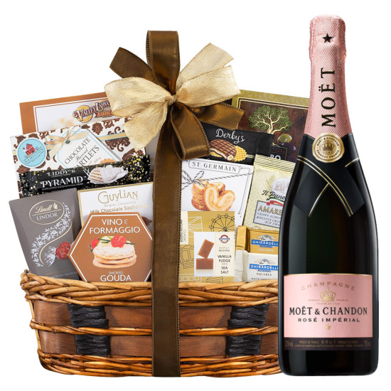 Moet & Chandon Rose Imperial Champagne Gift Basket