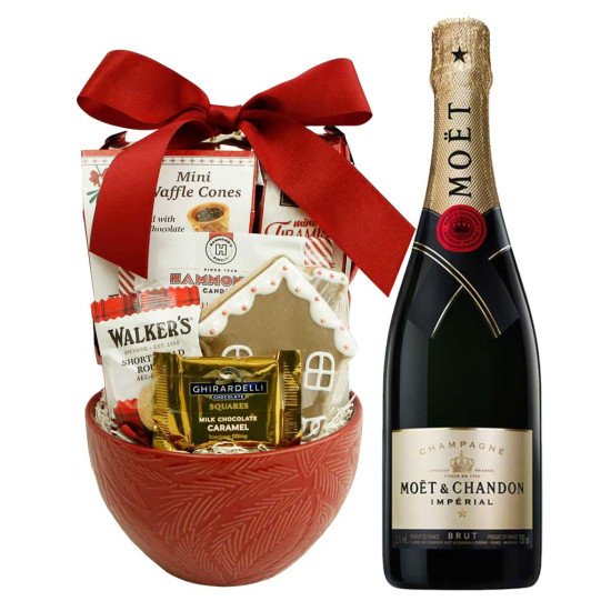 Moet and Chandon Champagne with Chocolates Gift Basket
