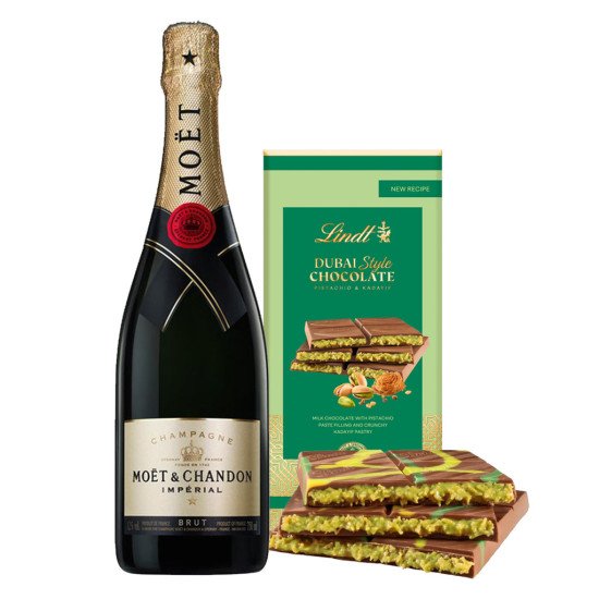 Moet & Chandon Champagne With Dubai Chocolate Gift Set
