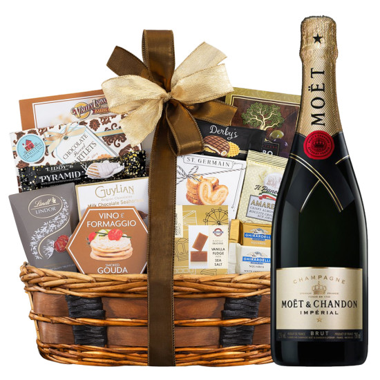 Bon Appetit Gourmet Gift Basket with Moet & Chandon Imperial Brut