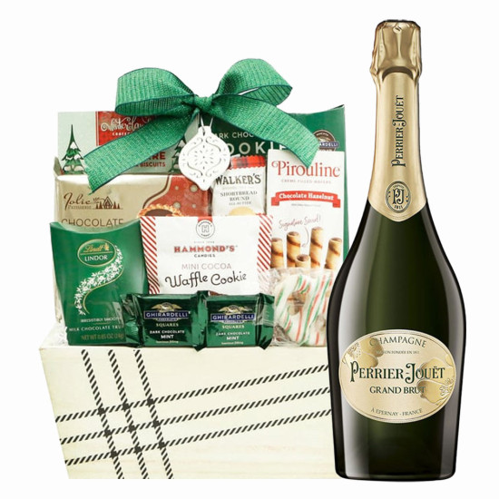 Perrier-Jouet Grand Brut Champagne Chocolates Gift Bosket Perrier-Jouet Grand Brut Champagne Chocolates Gift Bosket