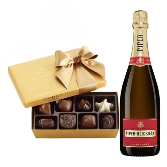 Piper Heidsieck Champagne and Godiva 8pc Gift Box Piper Heidsieck Champagne and Godiva 8pc Gift Box