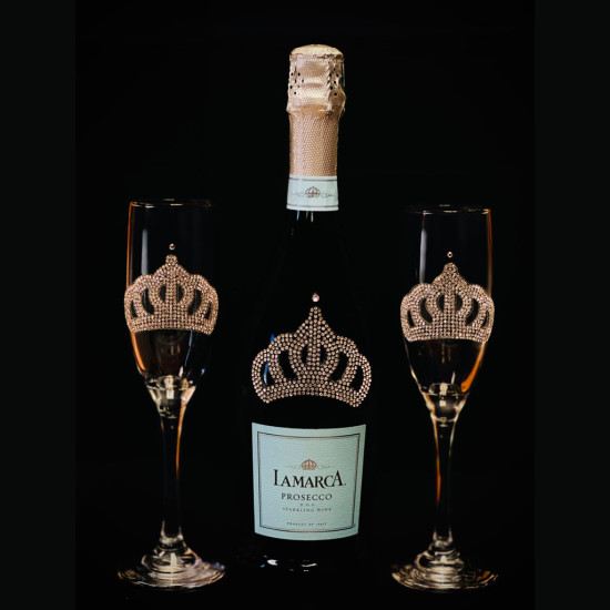 Personalized Flute Gift Set With La Marca Prosecco Personalized Flute Gift Set With La Marca Prosecco