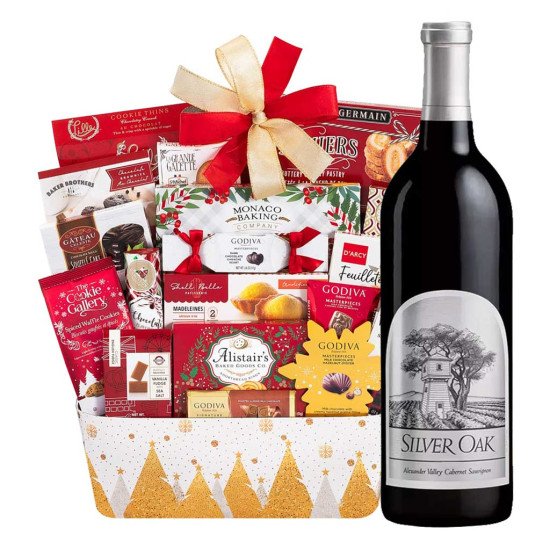 Silver Oak Alexander Valley Cabernet Sauvignon Holiday Wishes Gift Basket Silver Oak Alexander Valley Cabernet Sauvignon Holiday Wishes Gift Basket