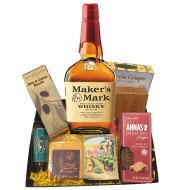 Makers Mark and Cheese Gift Basket
