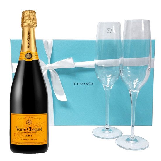 Veuve Clicquot Brut Champagne And Tiffany & Co. Flute Gift Set