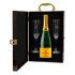 Personalized Mr and Mrs Champagne Flutes with Veuve Clicquot