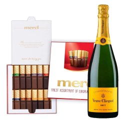 Veuve Clicquot with Merci Finest Assortment Chocolate Gift Box Veuve Clicquot with Merci Finest Assortment Chocolate Gift Box