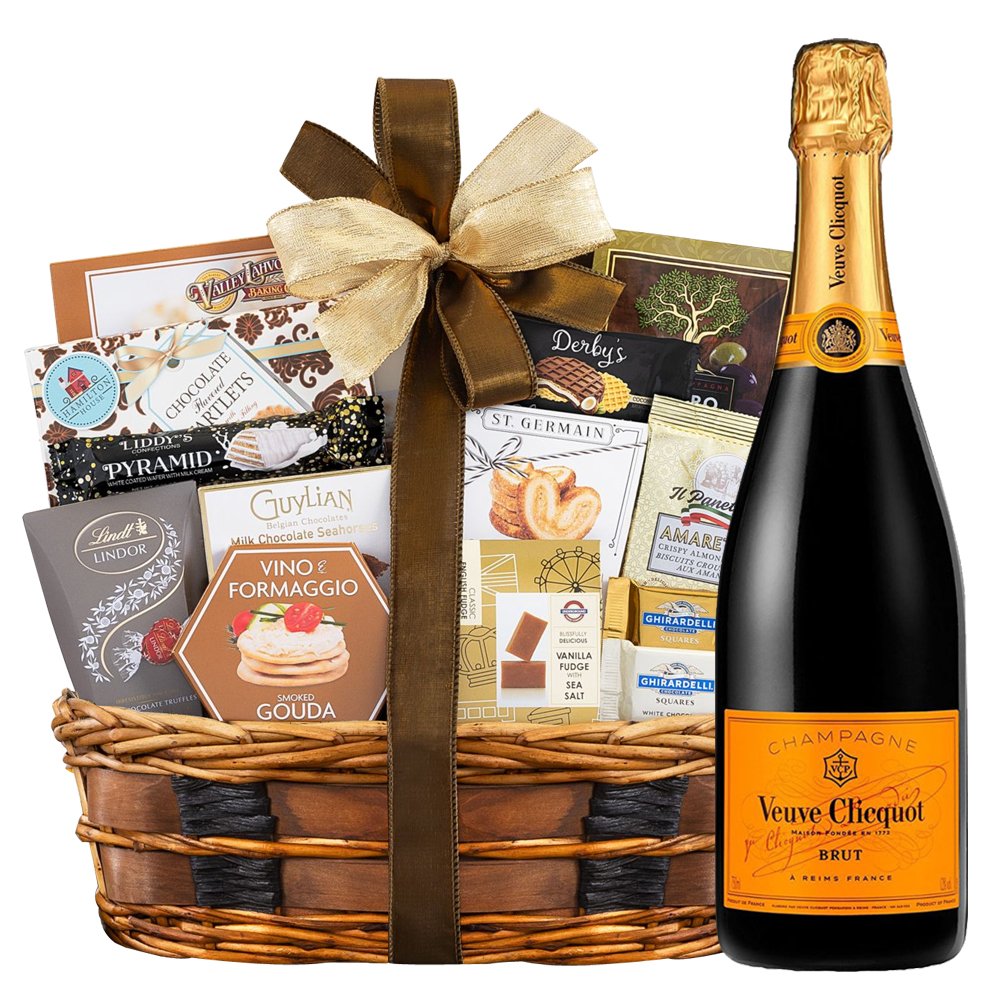 Veuve Clicquot Champagne and Bon Appetit Gourmet Gift Basket