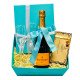 Veuve Clicquot Champagne with Tiffany Flutes & Godiva Gift Box Veuve Clicquot Champagne with Tiffany Flutes & Godiva Gift Box