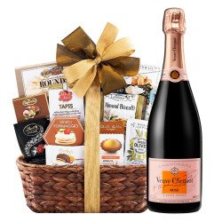 Veuve Clicquot Rose Champagne with Bon Appetit Gift Basket Veuve Clicquot Rose Champagne with Bon Appetit Gift Basket