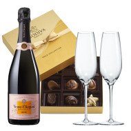 Veuve Clicquot Rose, Godiva Chocolate And Flute Gift Set Veuve Clicquot Rose, Godiva Chocolate And Flute Gift Set