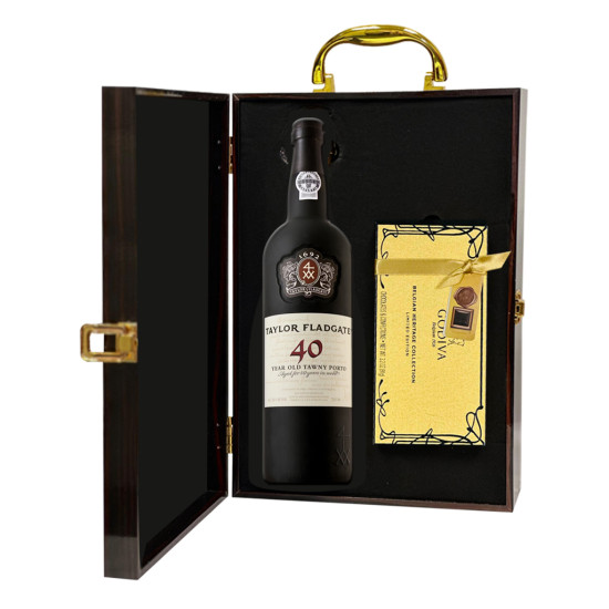 Taylor Fladgate 40 Year Old Tawny Port Wine And Chocolate Gift Set Taylor Fladgate 40 Year Old Tawny Port Wine And Chocolate Gift Set