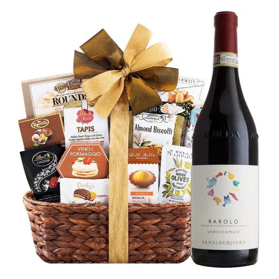 Arnaldo Rivera Undicicomuni Barolo Wine With Bon Appetit Gift Basket