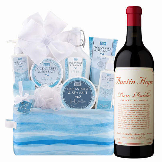 Austin Hope Cabernet Sauvignon With Serenity Soak Spa Gift Basket Austin Hope Cabernet Sauvignon With Serenity Soak Spa Gift Basket